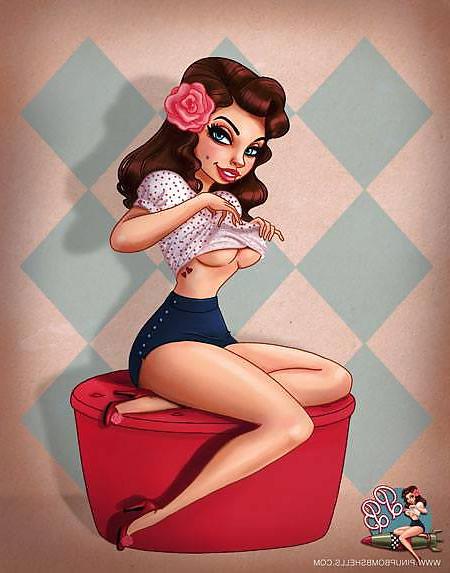 17P Pinup Bombshells Cartoon Schlampen
