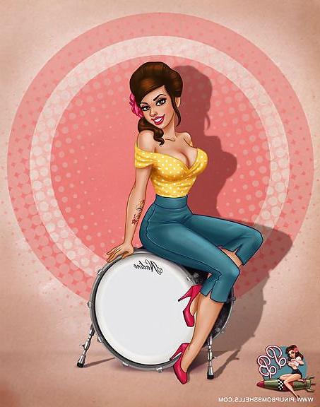 17P Pinup Bombshells Cartoon Schlampen