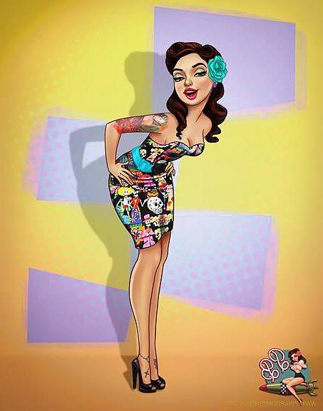 17P Pinup Bombshells Cartoon Schlampen