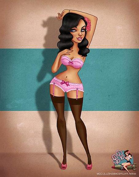 17P Pinup Bombshells Cartoon Schlampen