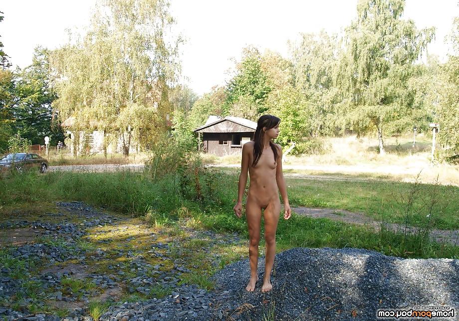 25P Petite shy babe stripping