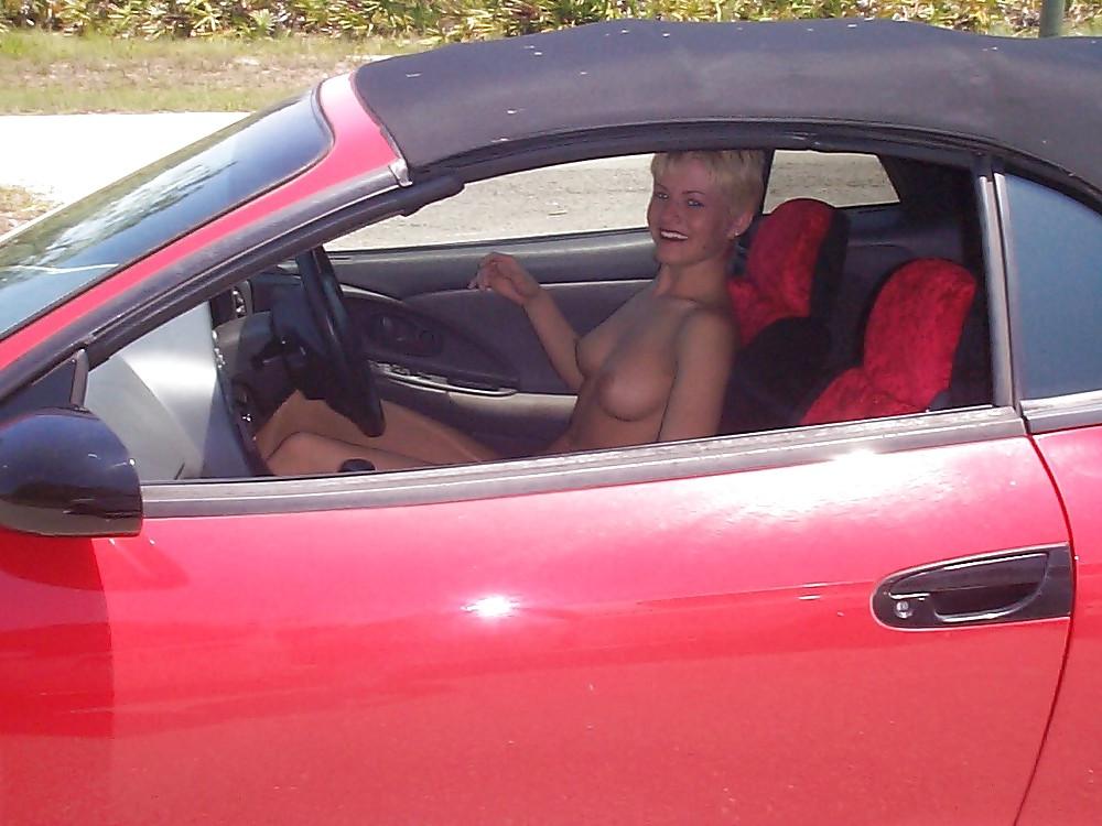 20P Naked in car.