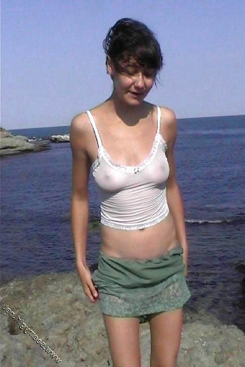 19P Hot hairy brunette with perfect tits