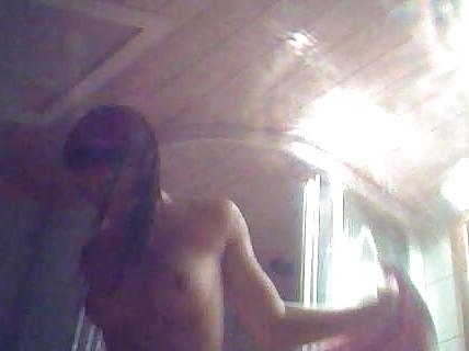 25P Brunette teen toilet shower hidden spy voyeur sneak peak