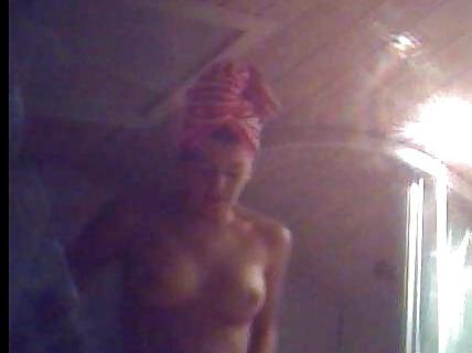 25P Brunette teen toilet shower hidden spy voyeur sneak peak