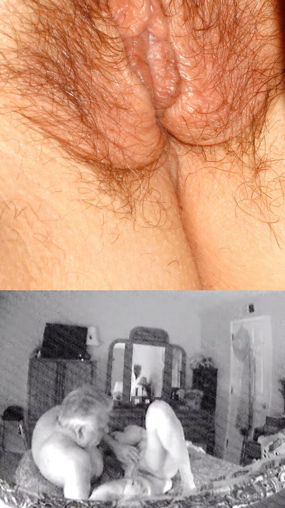 7P Wife's Pussy Collages