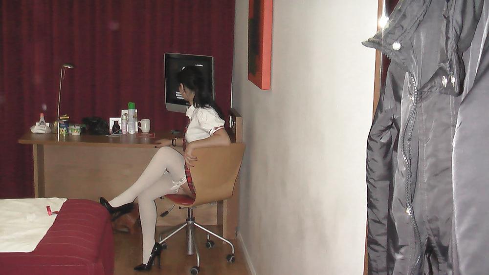 8P Shy whore in Chatham, dressed as schoolgirl