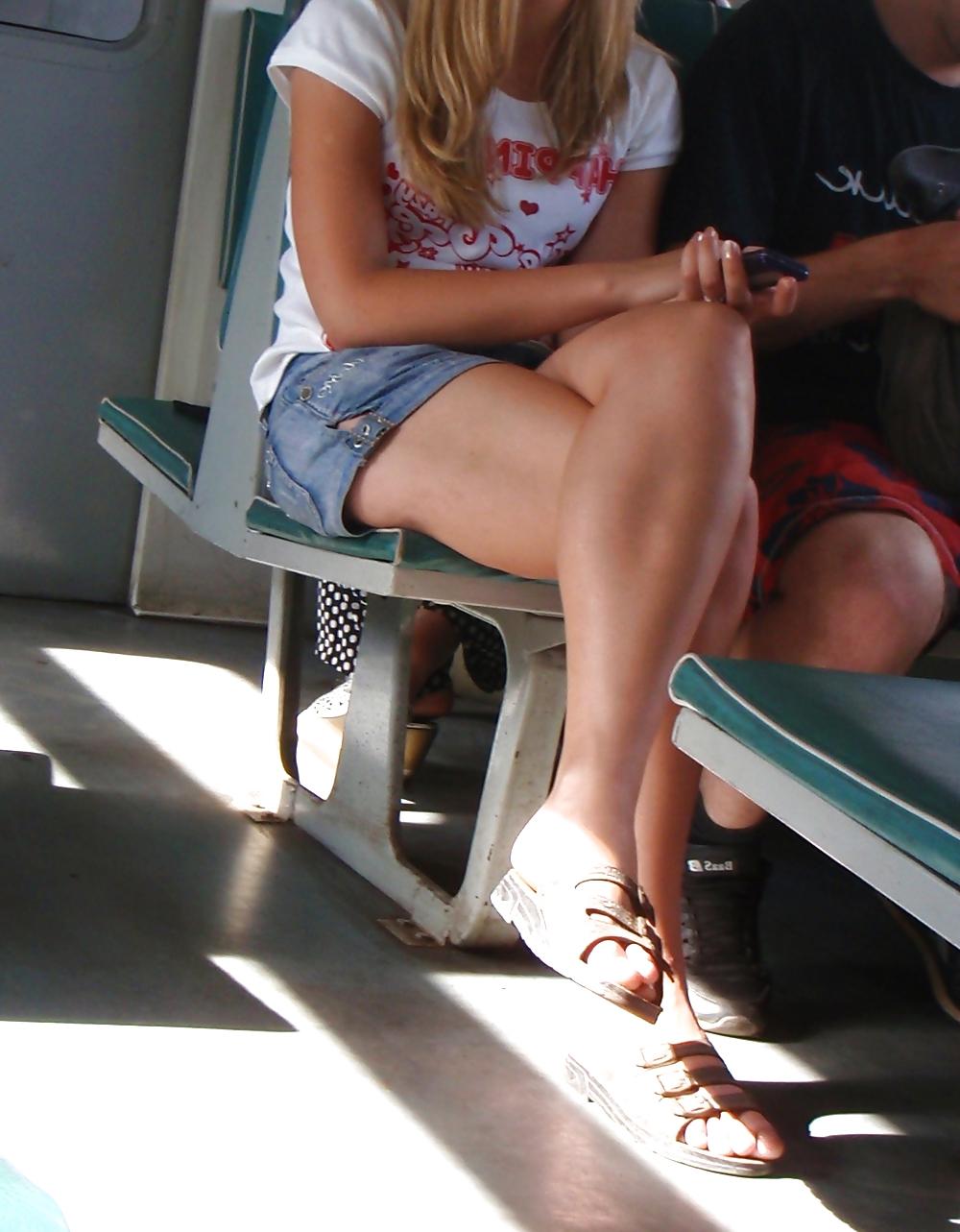 20P Sexy legs from train #1
