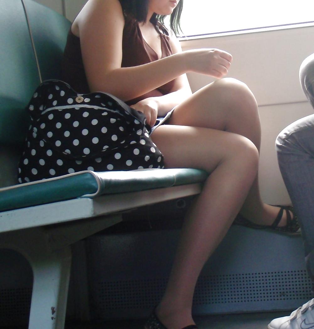 20P Sexy legs from train #1