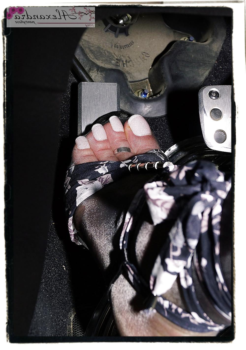 18P FETISH in my car  pedal pumping