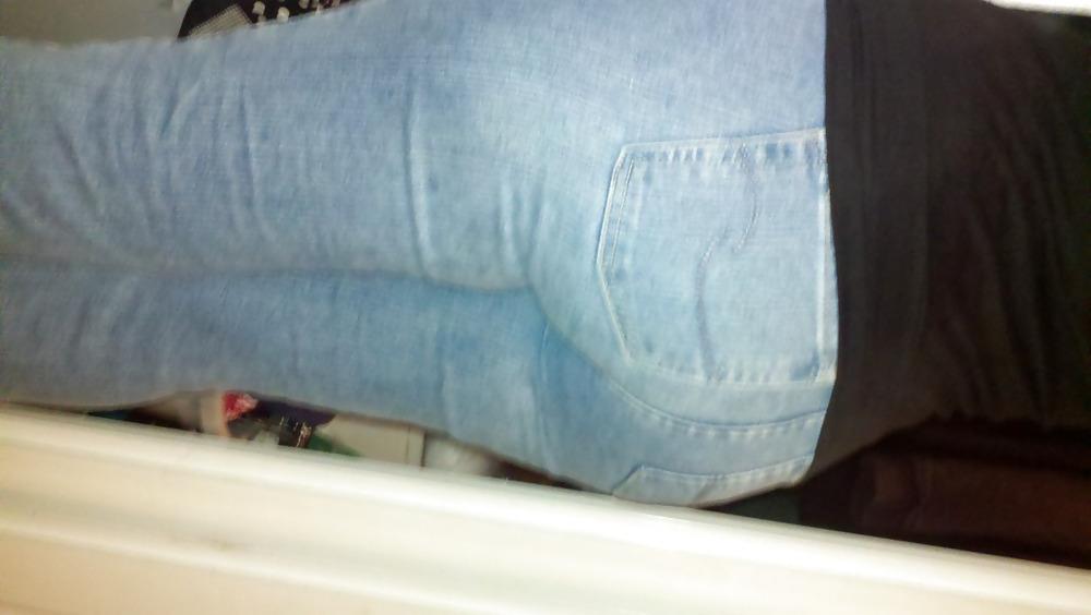 16P She came home from work in these