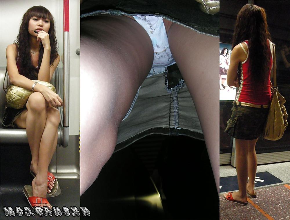 7P Asian girl upskirt