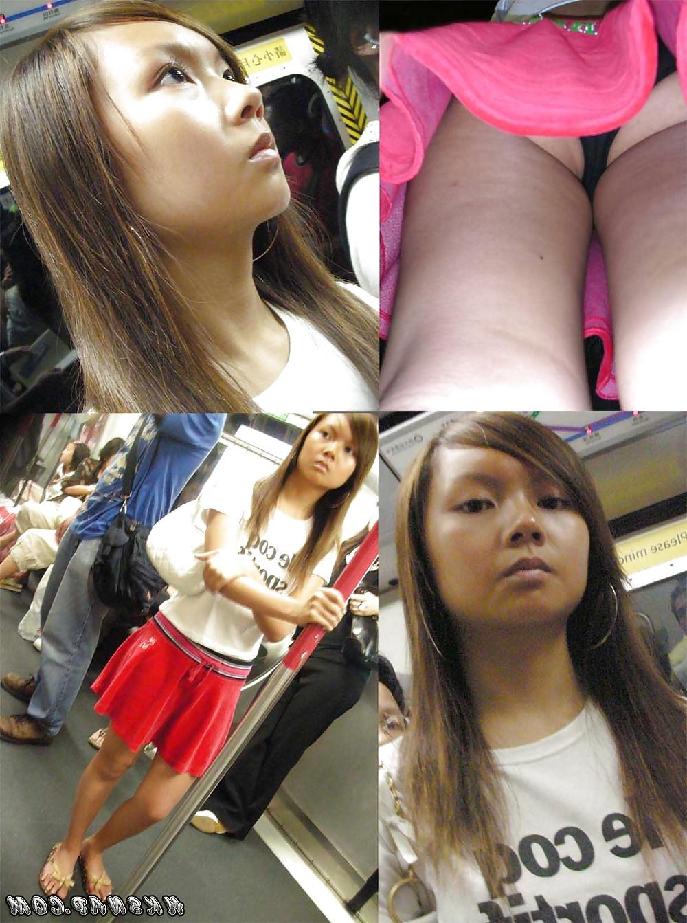 7P Asian girl upskirt