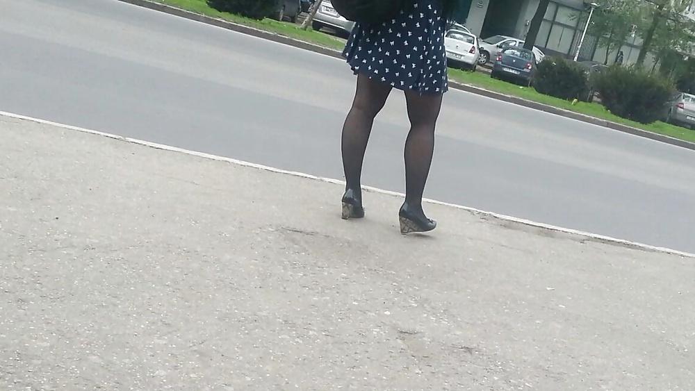 12P Spy sexy skirt, feet, legs and nylon romanian