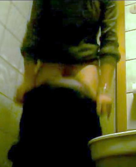 25P Blonde teen spy toilet shower hidden voyeur