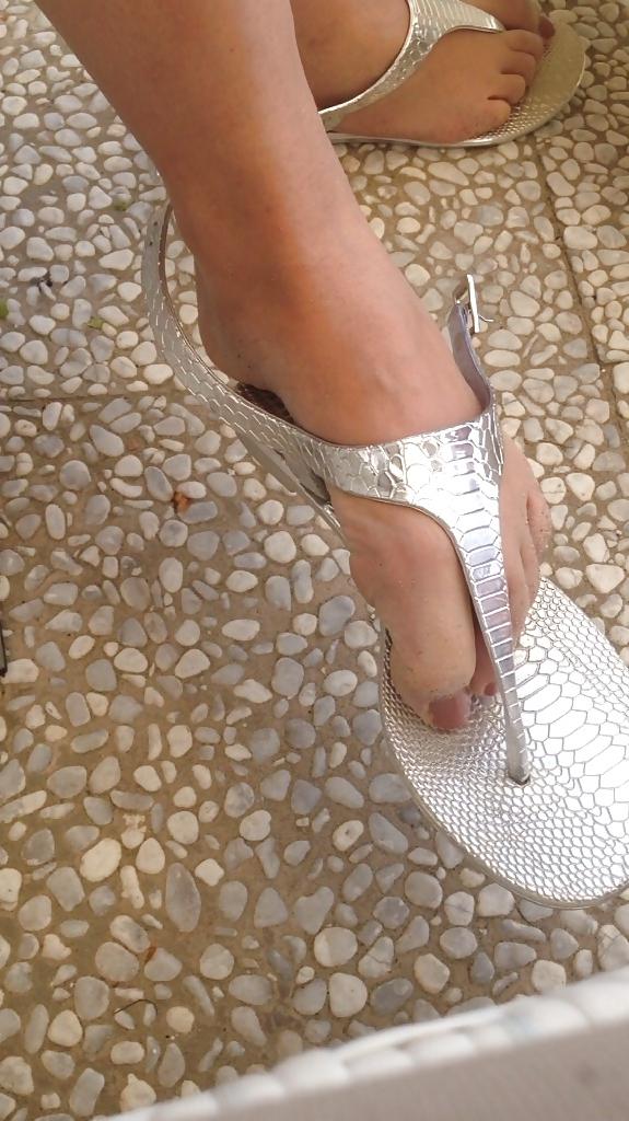 21P Sister in law with my wife's sandals