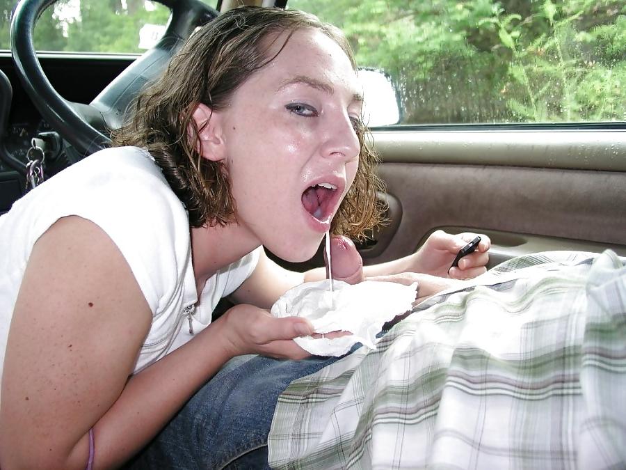 25P Giving head in car
