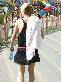 25P Spy old + young sexy skirt and feet romanian