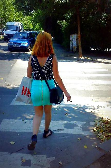 25P Spy old + young sexy skirt and feet romanian
