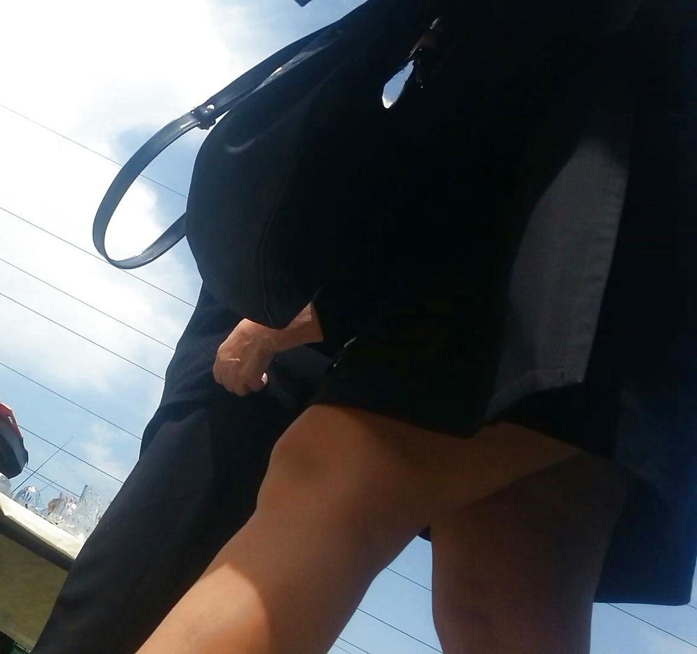 15P Spy mini skirt mature romanian