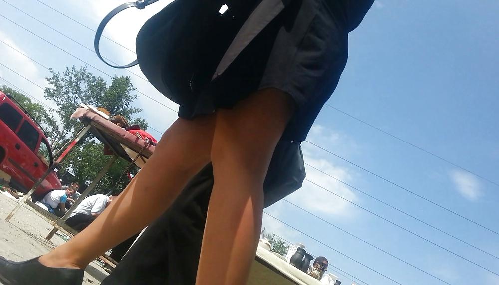 15P Spy mini skirt mature romanian