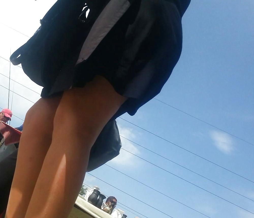 15P Spy mini skirt mature romanian