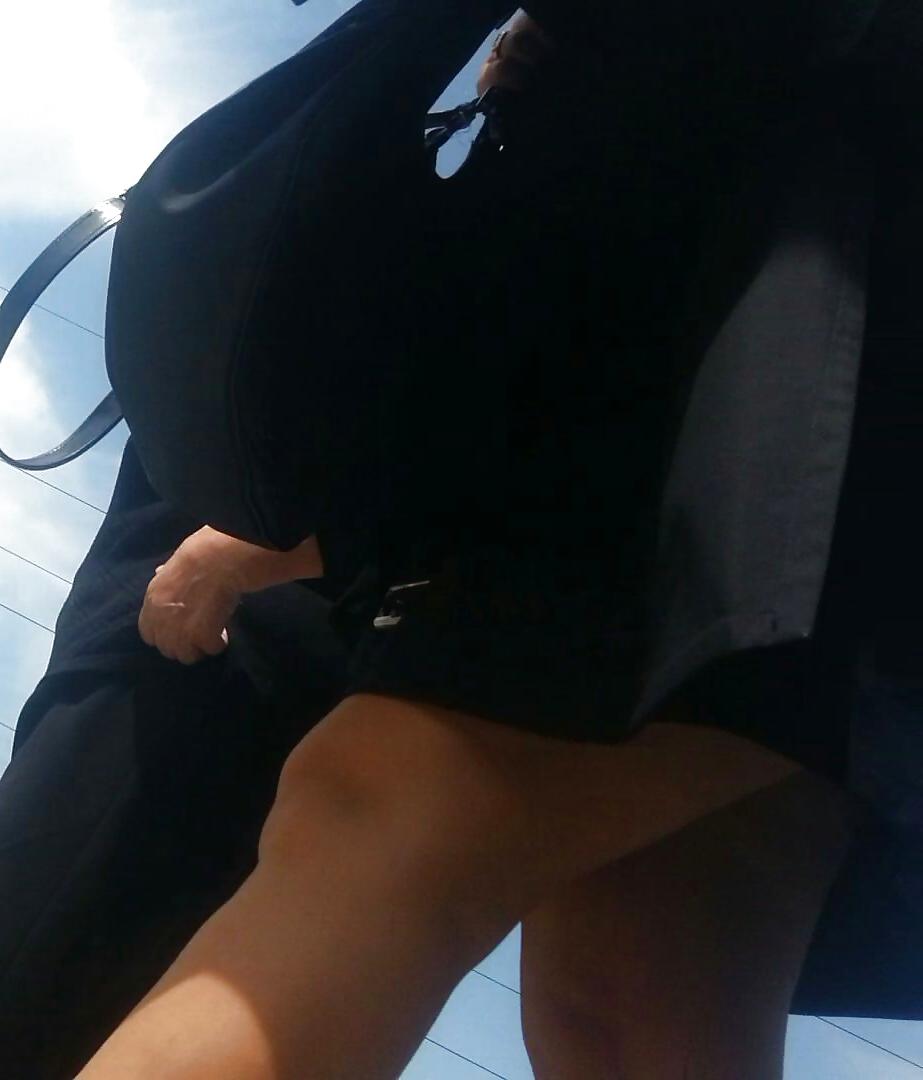 15P Spy mini skirt mature romanian