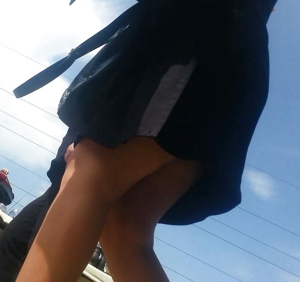 15P Spy mini skirt mature romanian