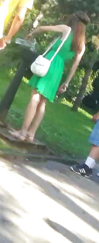 25P Spy sexy teens skirt and feet romanian