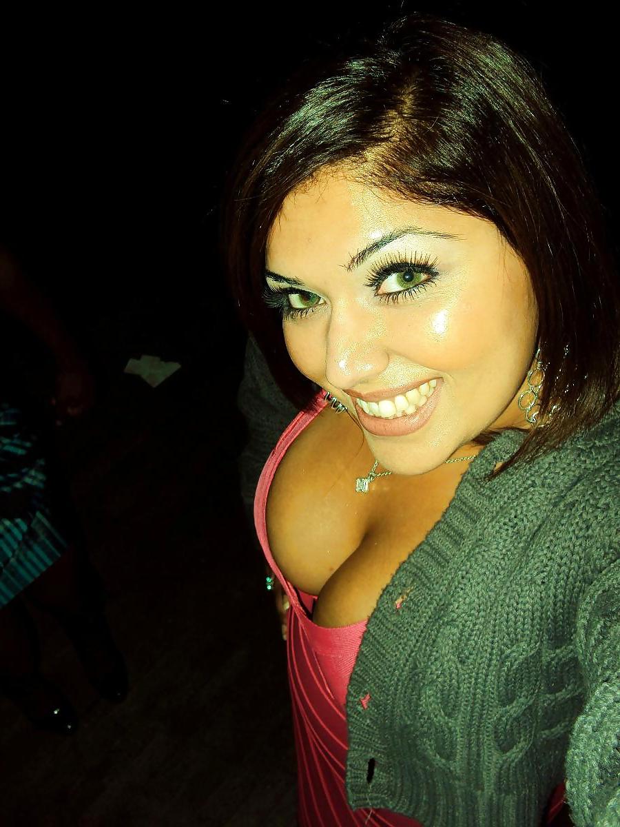 14P Real life bitches show deep huge cleavage