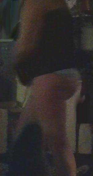 16P BBW wifes shapely legs and ass in panties. Spy Cam