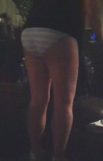 16P BBW wifes shapely legs and ass in panties. Spy Cam