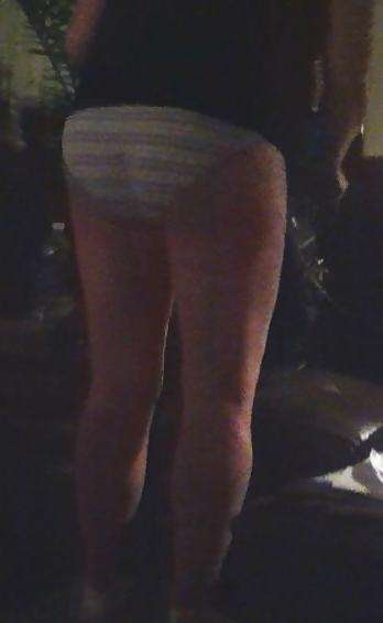 16P BBW wifes shapely legs and ass in panties. Spy Cam