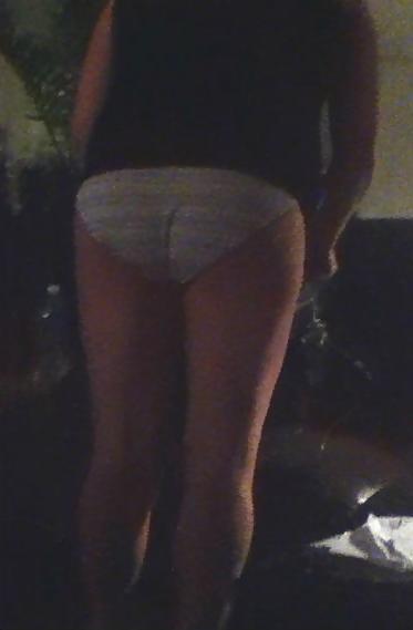 16P BBW wifes shapely legs and ass in panties. Spy Cam