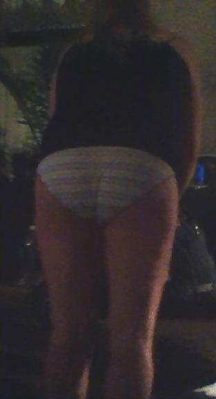 16P BBW wifes shapely legs and ass in panties. Spy Cam