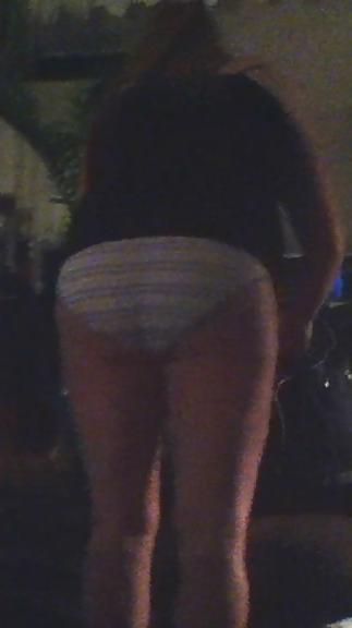16P BBW wifes shapely legs and ass in panties. Spy Cam