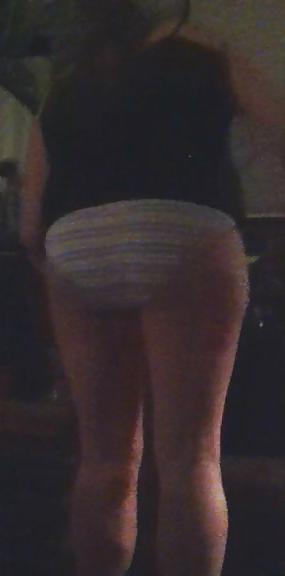 16P BBW wifes shapely legs and ass in panties. Spy Cam