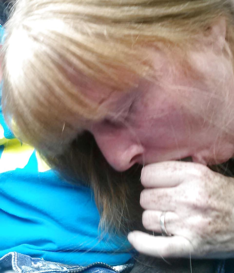 16P Married Redhead with Freckles car suck