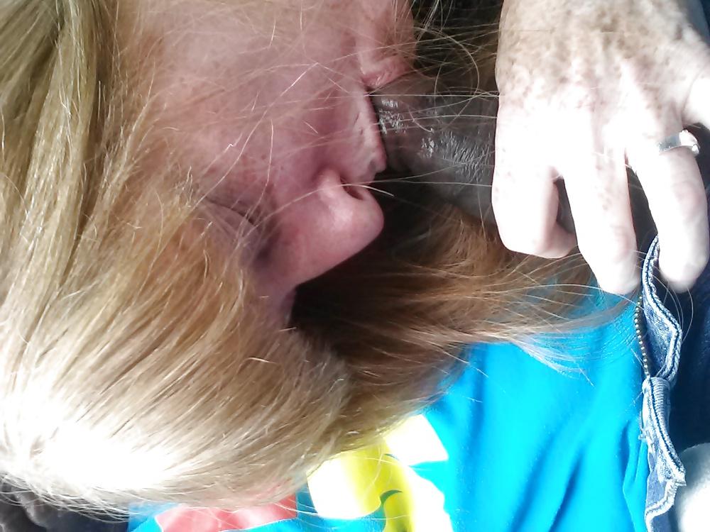 16P Married Redhead with Freckles car suck