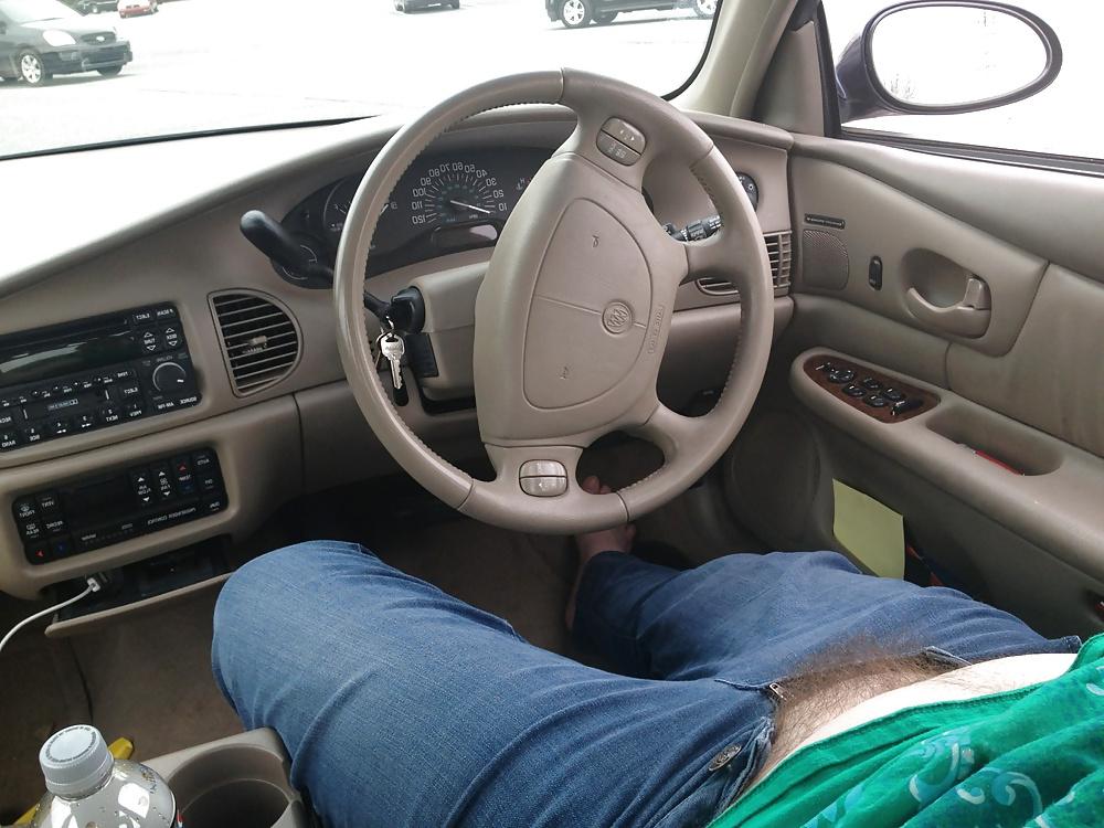 25P Half naked & playing in car in mall parking lot