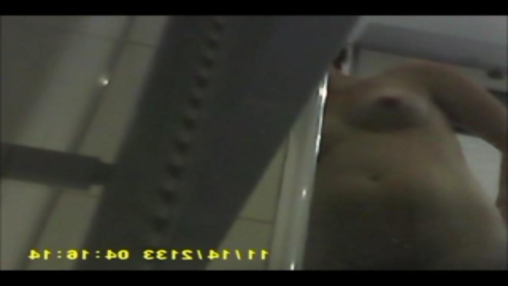 7P Stepsister in law spy shower