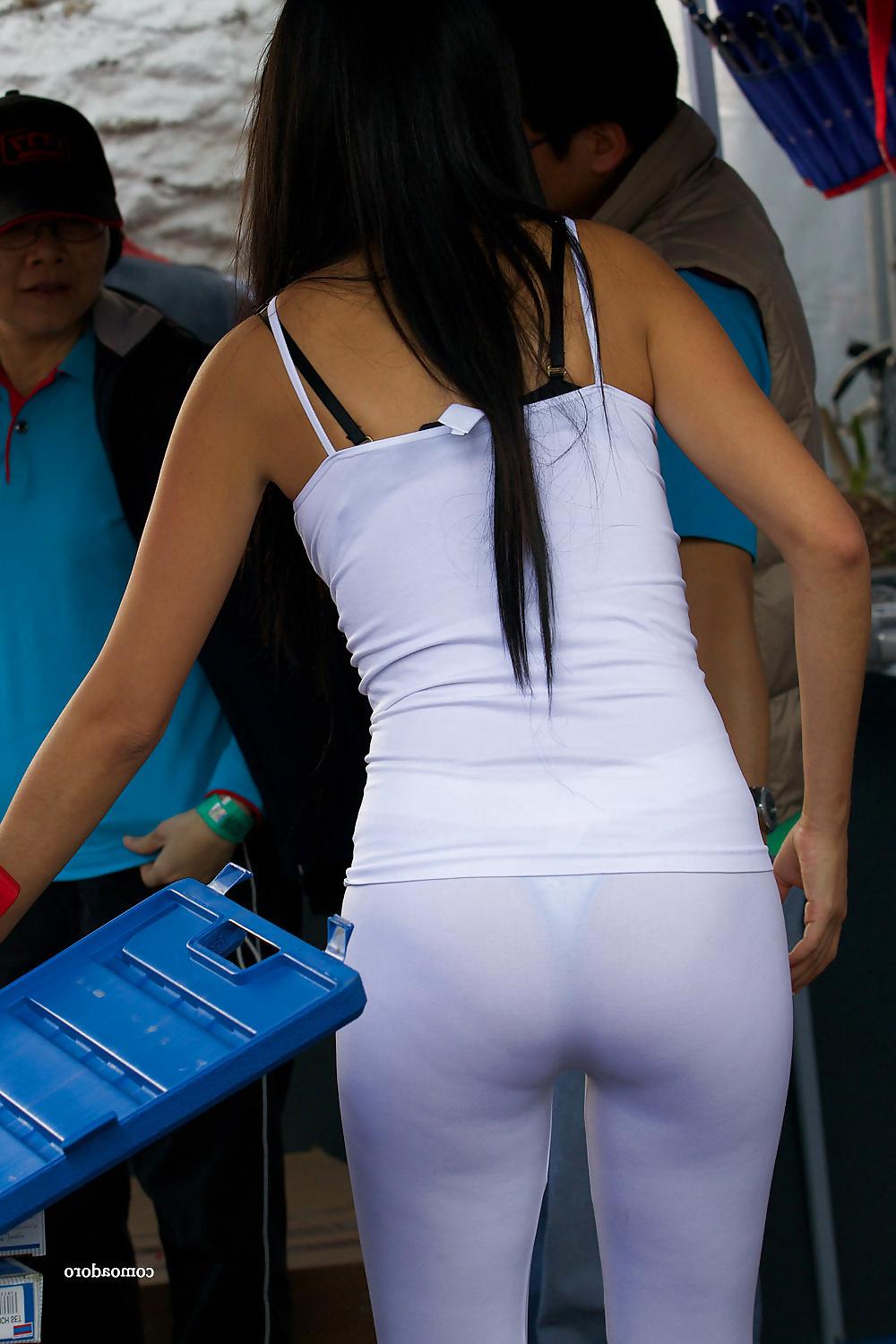 25P Nice white see truth thong