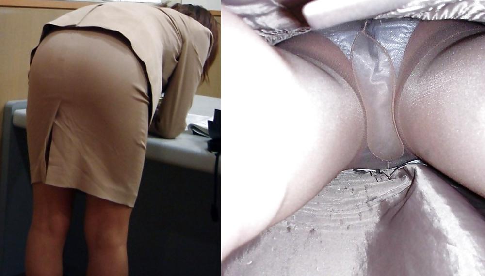 6P More thonged upskirts a japanese women bent over