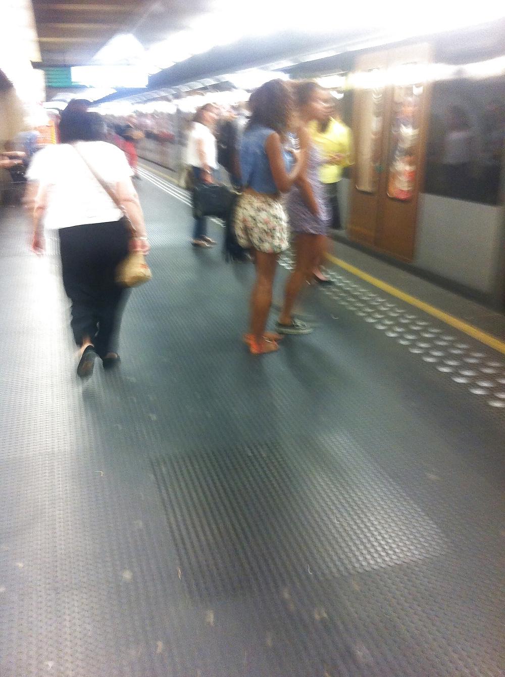 14P Ebony teen hot as fuck in the metro