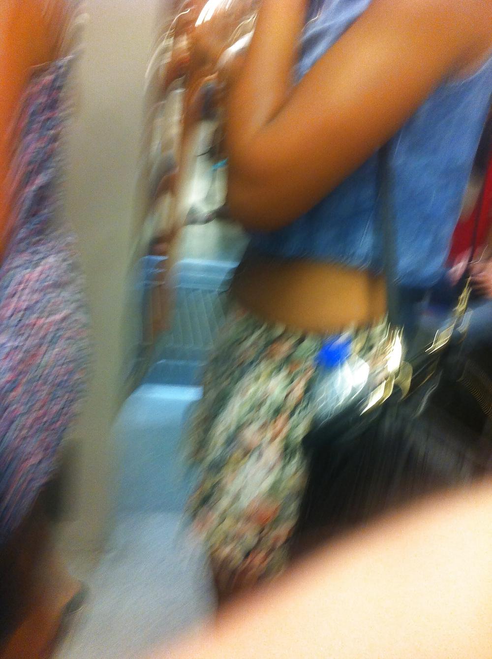 14P Ebony teen hot as fuck in the metro