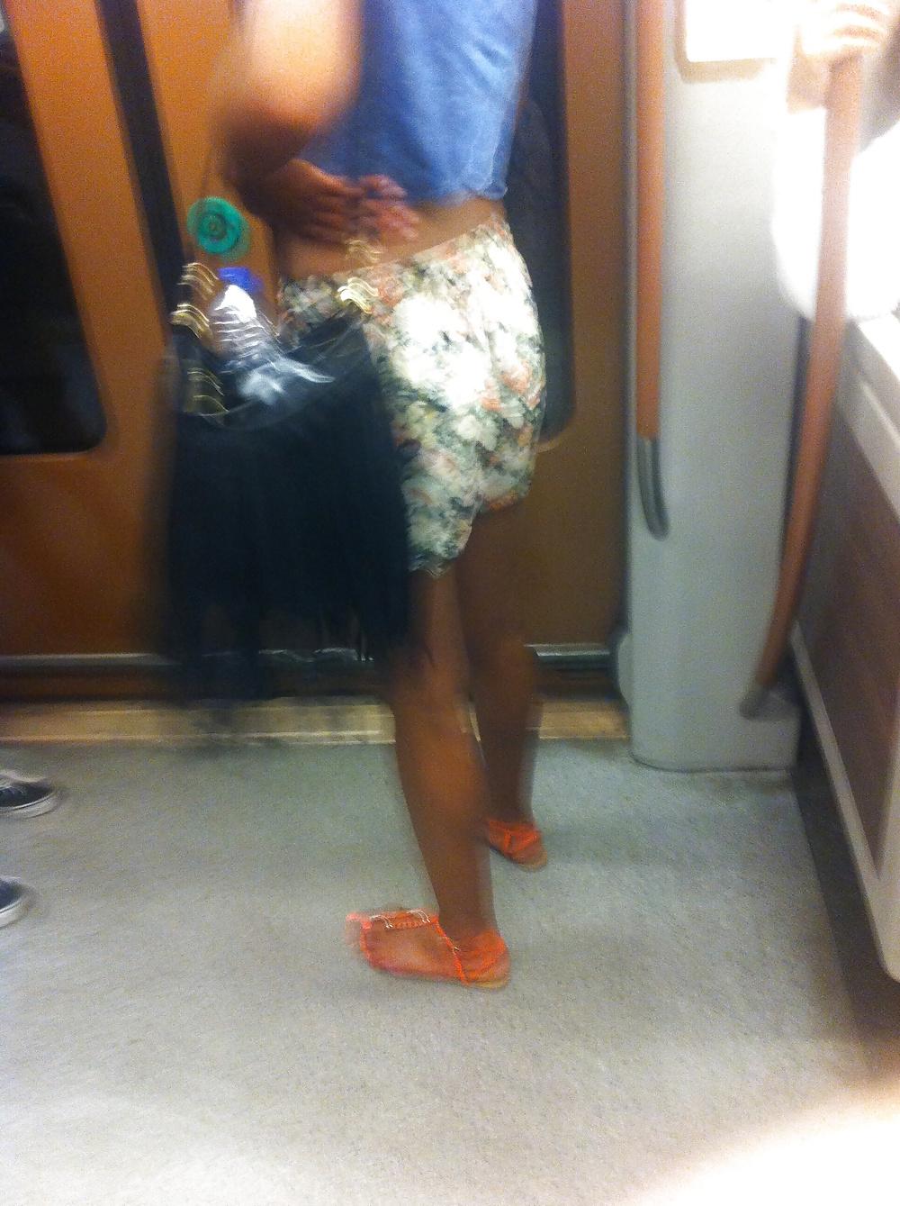 14P Ebony teen hot as fuck in the metro