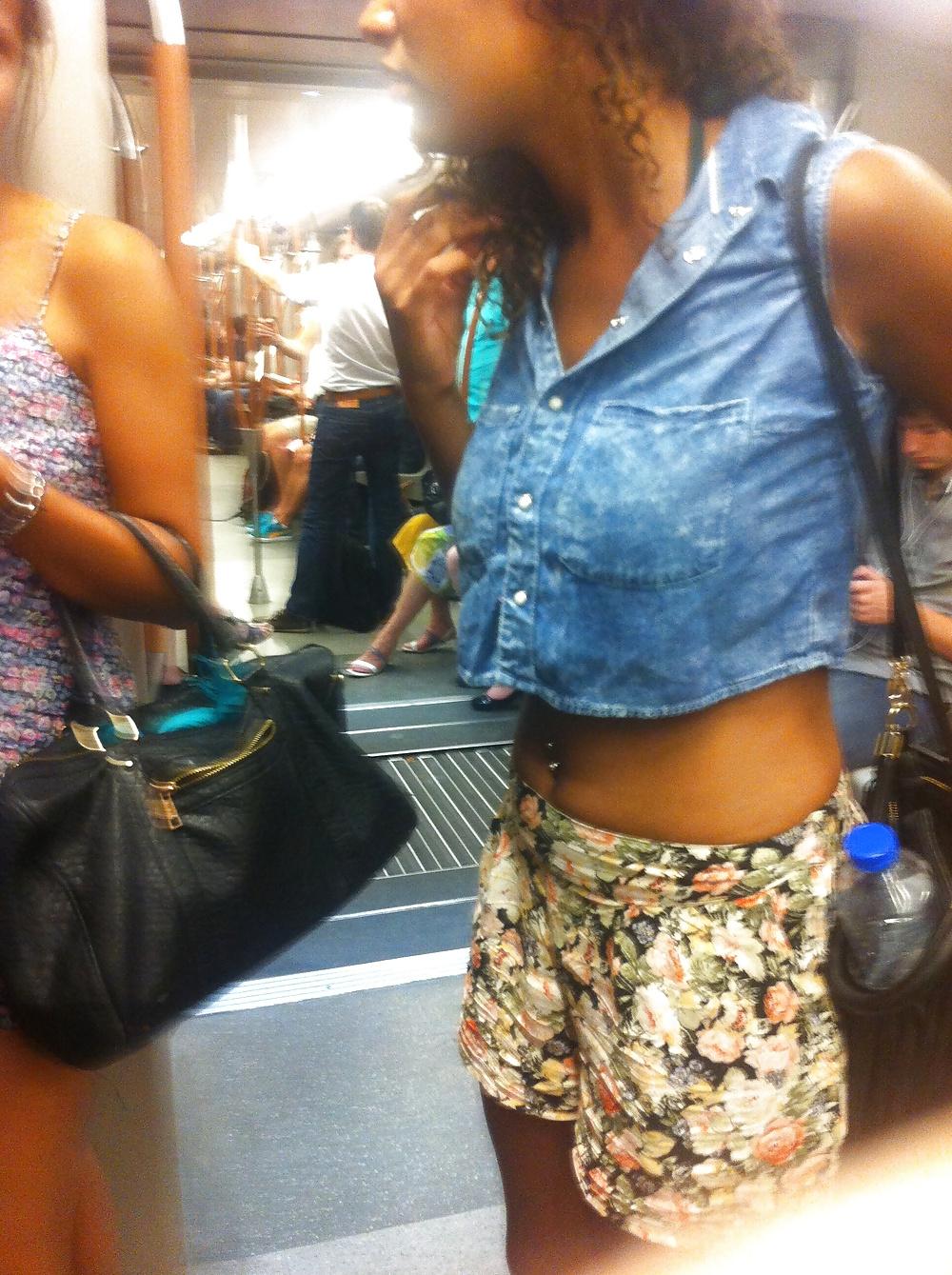 14P Ebony teen hot as fuck in the metro