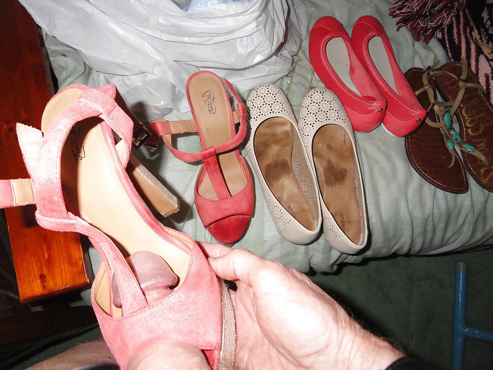 13P Shoe fucking red peeptoe heels of 25 year old beauty