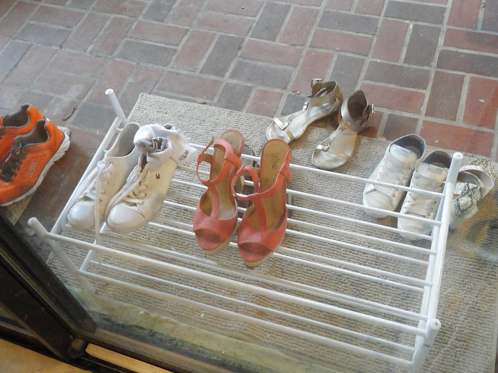 13P Shoe fucking red peeptoe heels of 25 year old beauty
