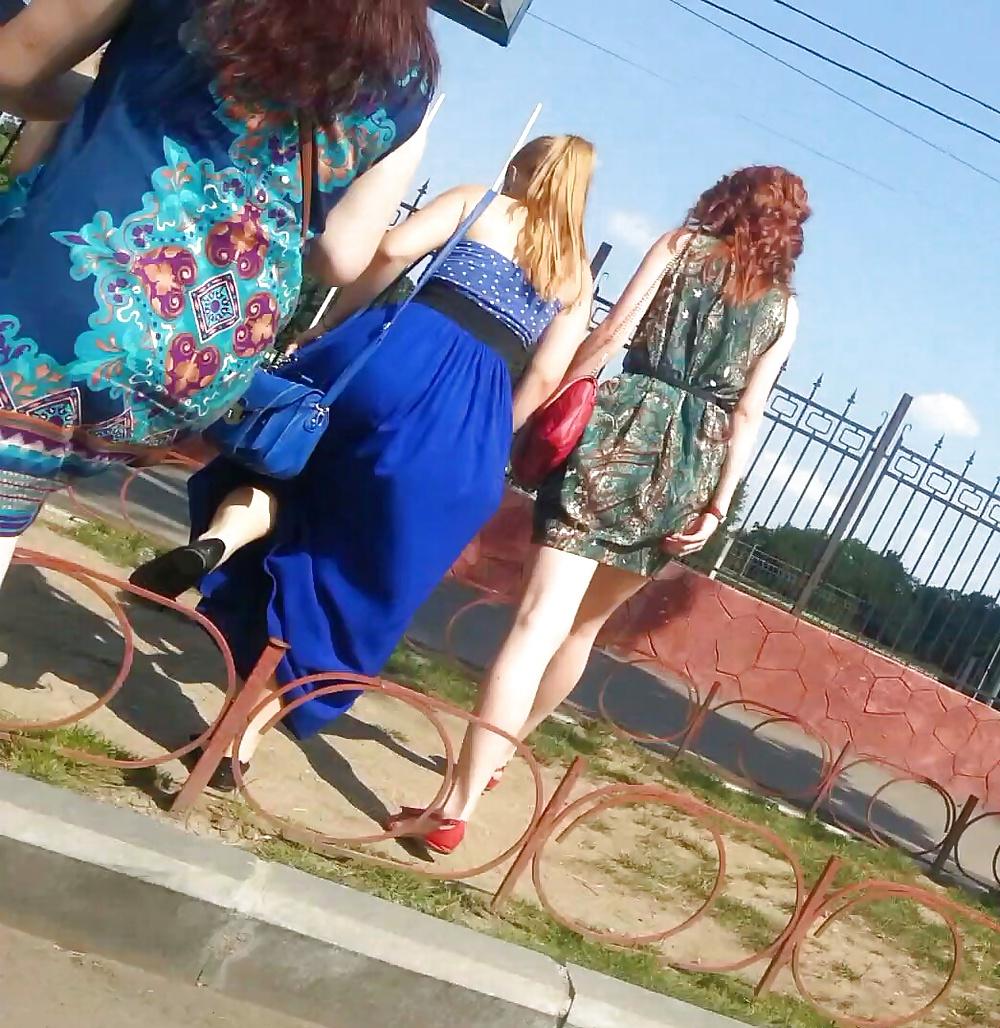 19P Spy hot girls feet, legs and skirt romanian